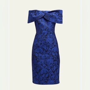 Rickie Freeman For Teri Jon Off-Shoulder Lace Dress